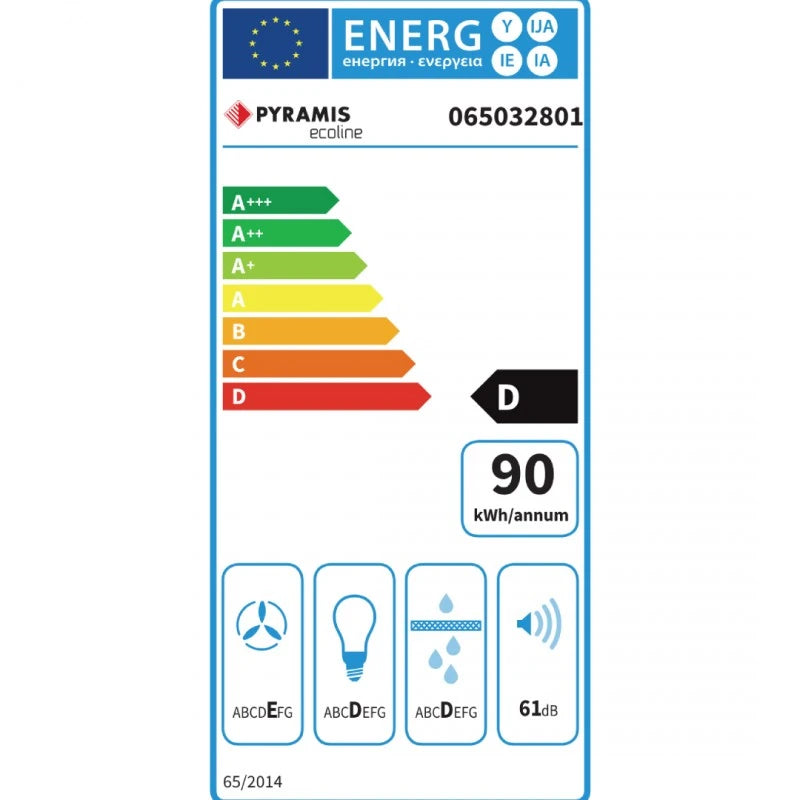 Абсорабатор плъзгащ с черно стъкло 60СМ N/ Inox Pyramis