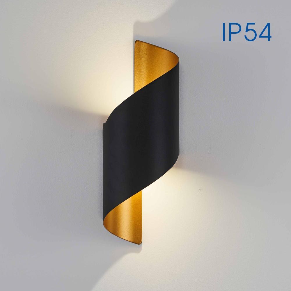LED осветително тяло VIVALUX APOLLO LED ∙ 2X5W ∙ ЧЕРНО/ЗЛАТНО ∙ 4000K ∙ IP54