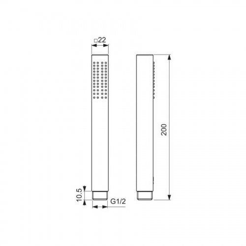 Ръчен душ Idealrain Stick Cube BD320AA/Ideal Standart