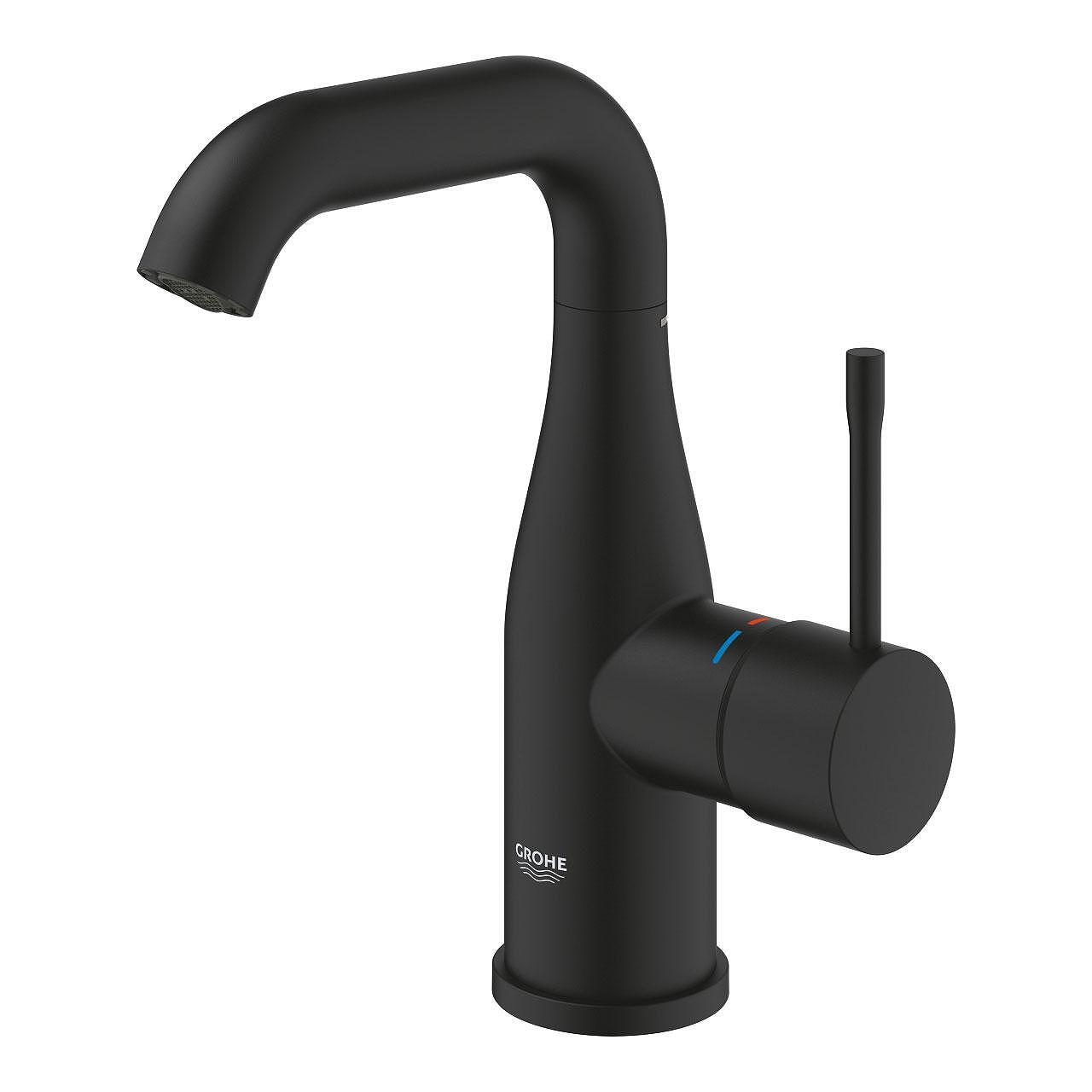 Стенен смесител за умивалник M-размер,черен мат Essence 24176KF1/GROHE