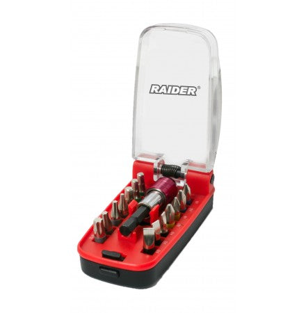 Накрайници и магнитен държач бърз захват 1/4" 15 бр. к-т RAIDER 158903/Raider