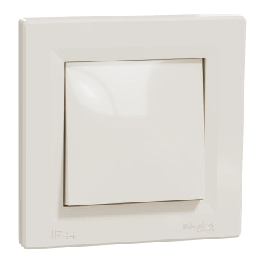 Девиаторен ключ , 10AX безвинтов монтаж IP44, крема Schneider Electric