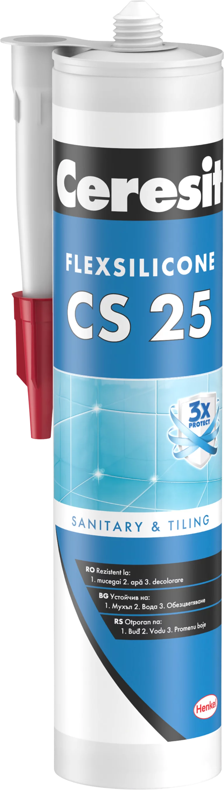 Санитарен силикон 280 мл CS 25 CERESIT