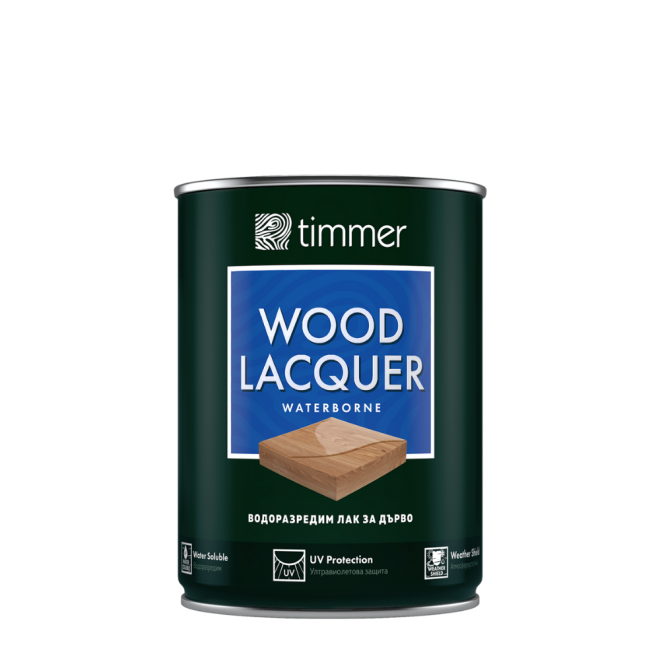 Водоразредим лак за дървоTimmer750мл