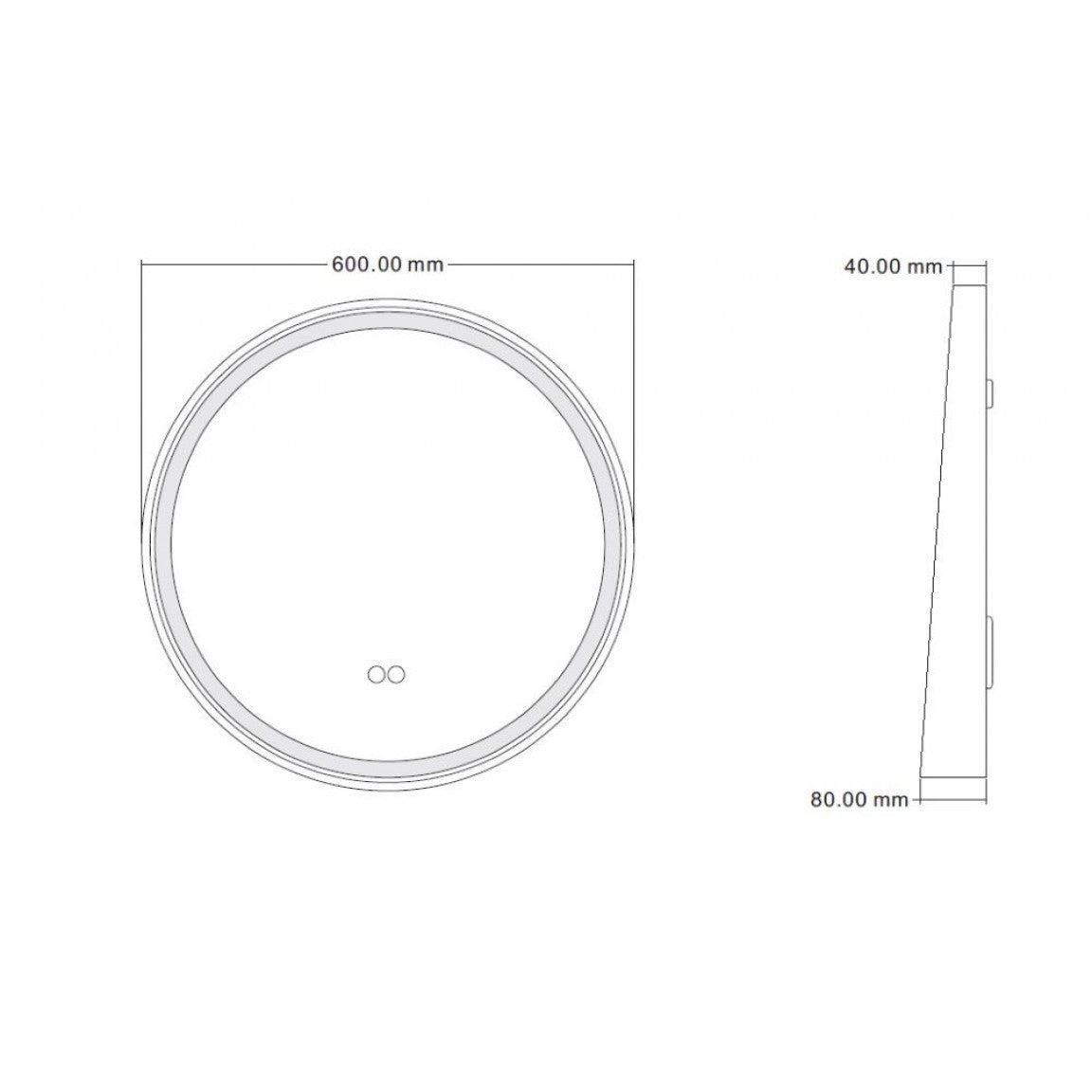 Огледало с вградено осветление ICL 1857WOODEN-60