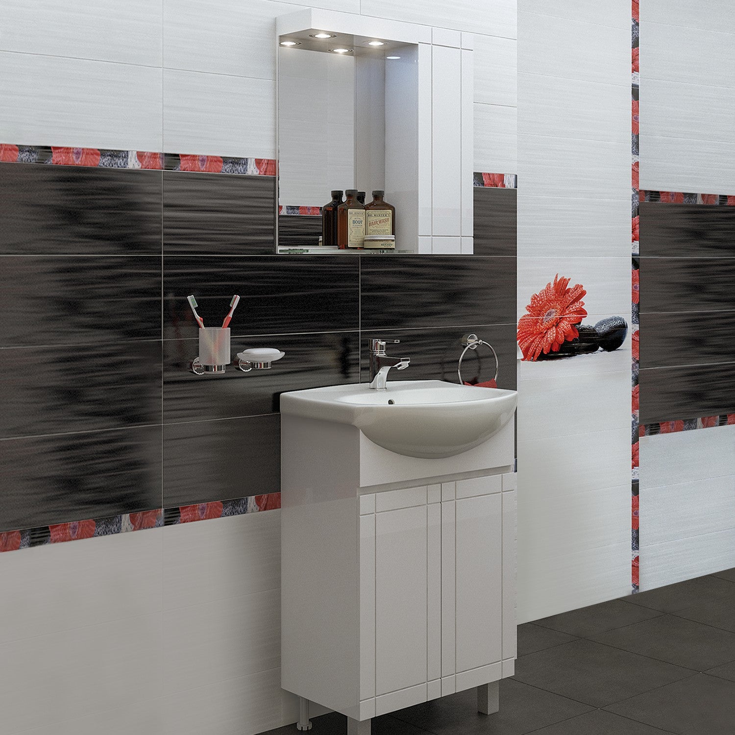 Горен шкаф за баня Рила/Triano 60009