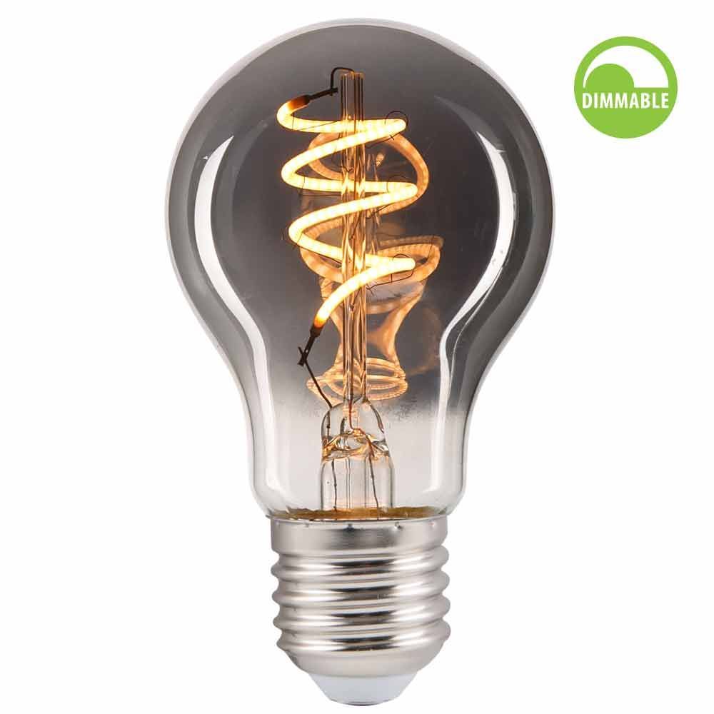 LED лампа с филамент VIVALUX FLICK SMOKE LED ∙ AFS60 ∙ 4W ∙ 100LM ∙ E27 ∙ 1800K ∙ димируема