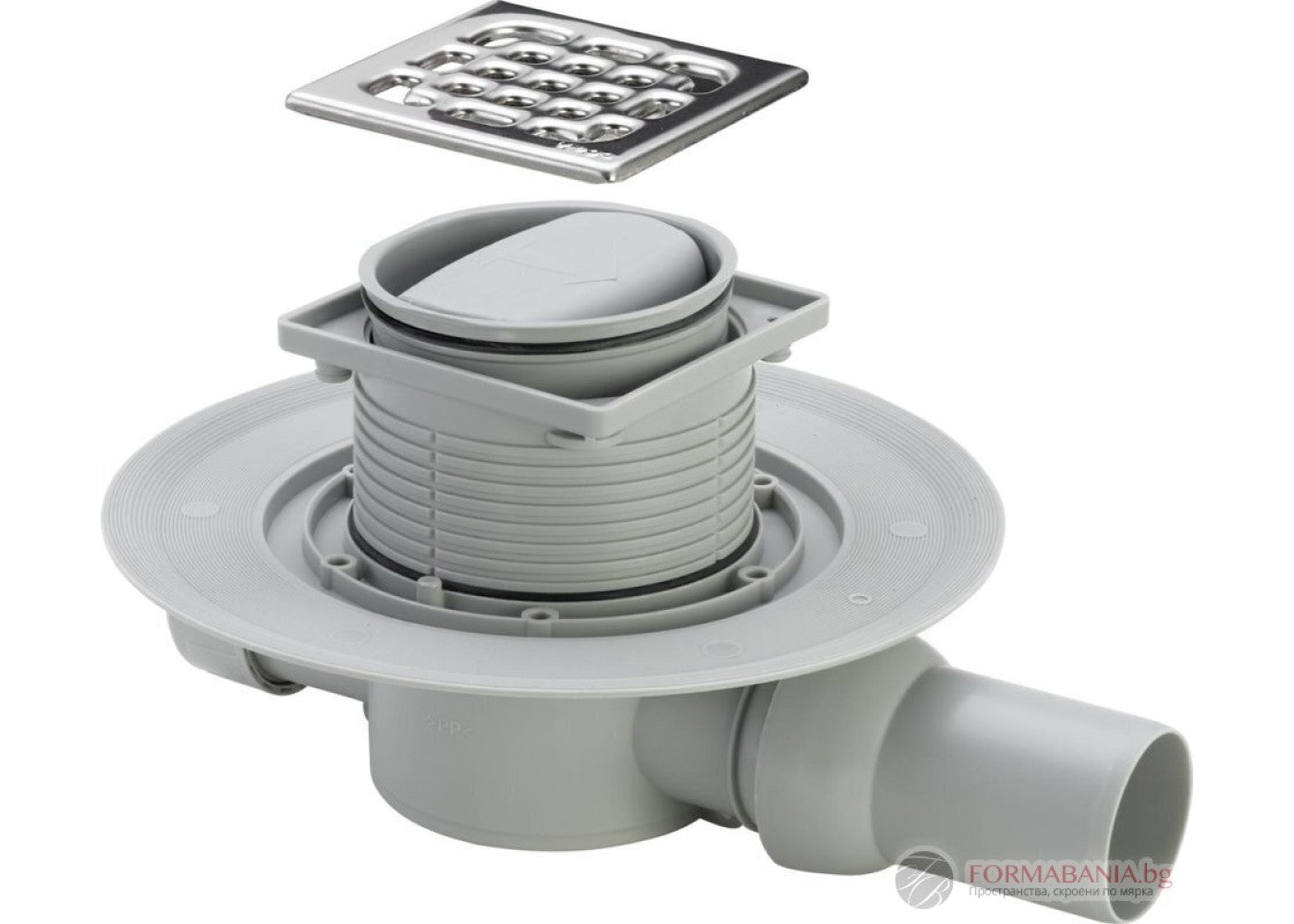 Viega Advantix подов сифон, рогов ф50 с клапа, хоризонтален 583217