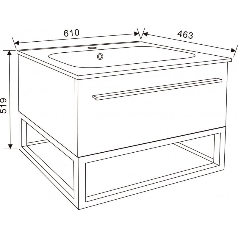Долен шкаф за баня ICP 6050WOODEN
