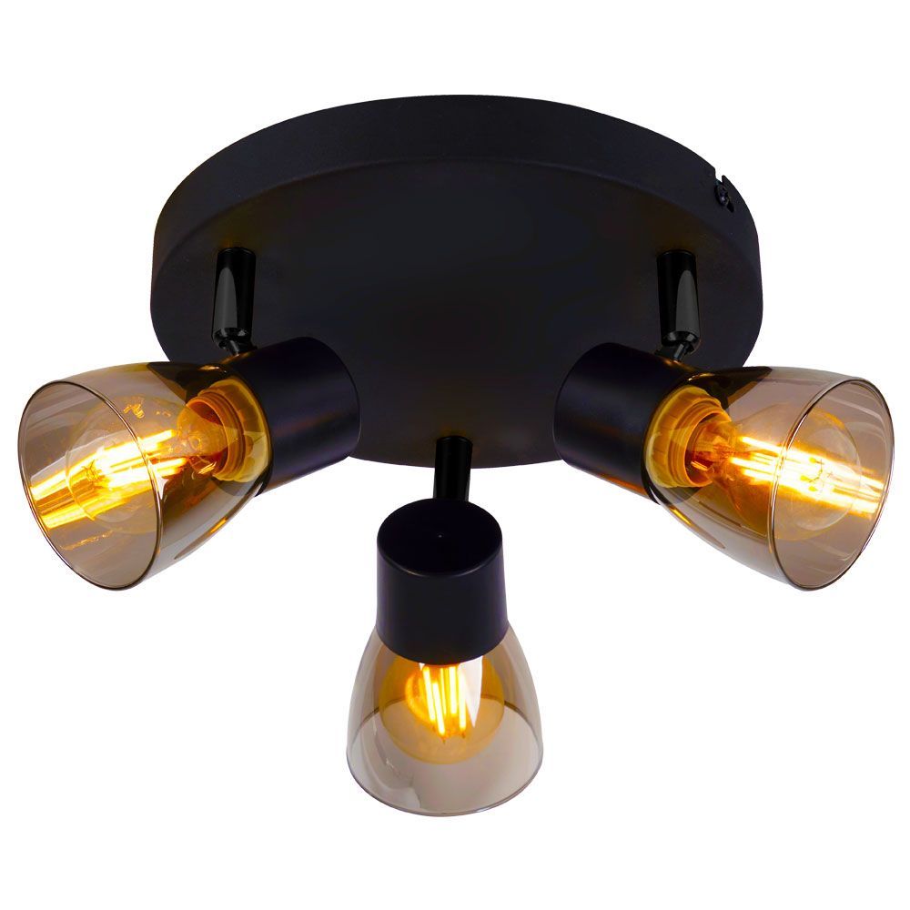 VIVA DANTE спот черен с опушено стъкло