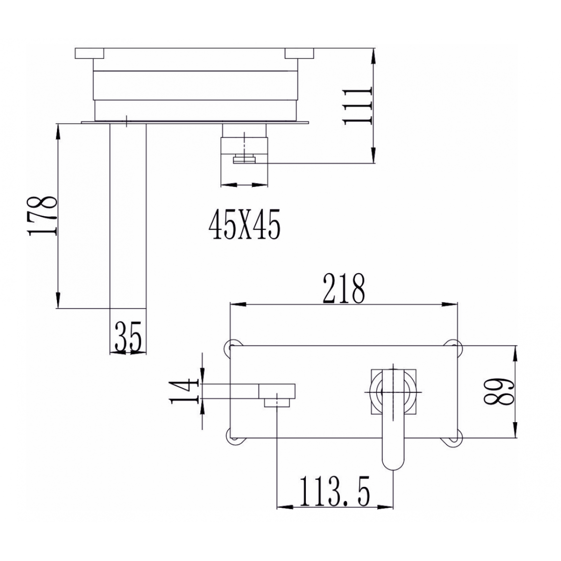 Месингов смесител за вграждане ICF 5546111B