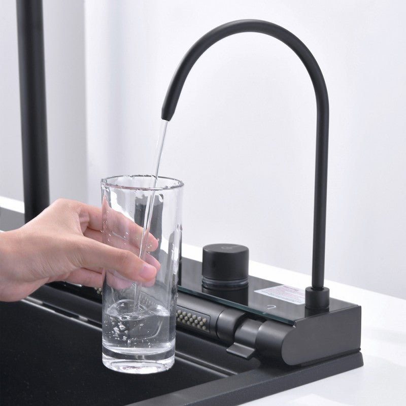 AQUARIS КУХНЕНСКА МИВКА 8276 BLACK + СМЕСИТЕЛ 7567131MB