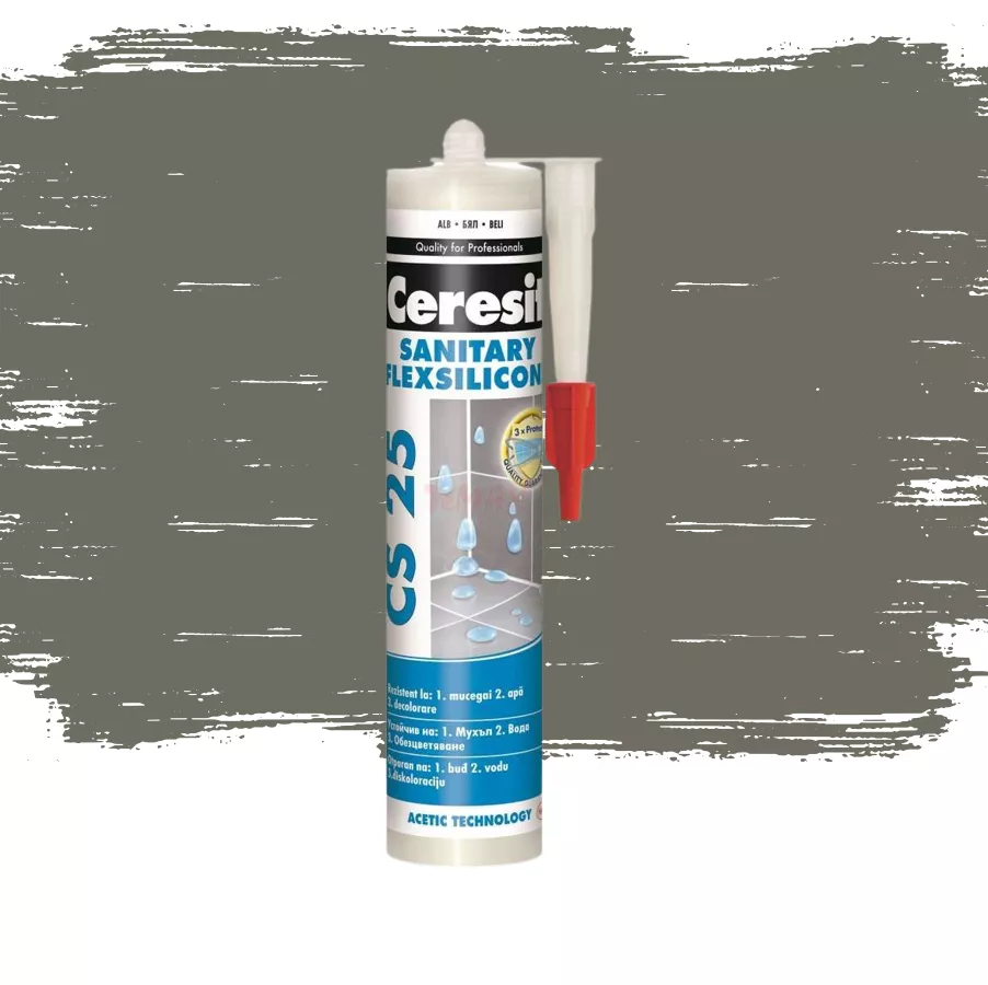 Санитарен силикон 280 мл CS 25 CERESIT