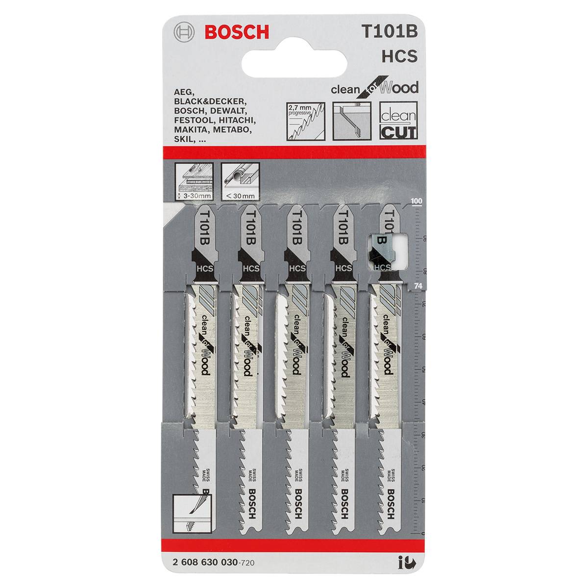 Комплект ножчета за пробивен трион за дърво Bosch T101B