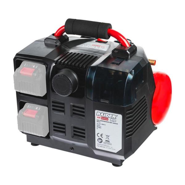 Акумулаторен компресор Raider Pro RDP-J6AC20, R20, Solo, 089412 - 40 V, 98 l/min, 9 bar, 6 l