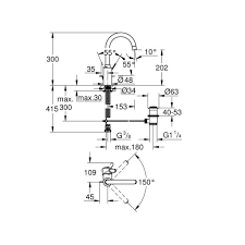 GROHE смесител за умивалник с изпразнител Eurosmart Cosmopolitan L-размер32830001