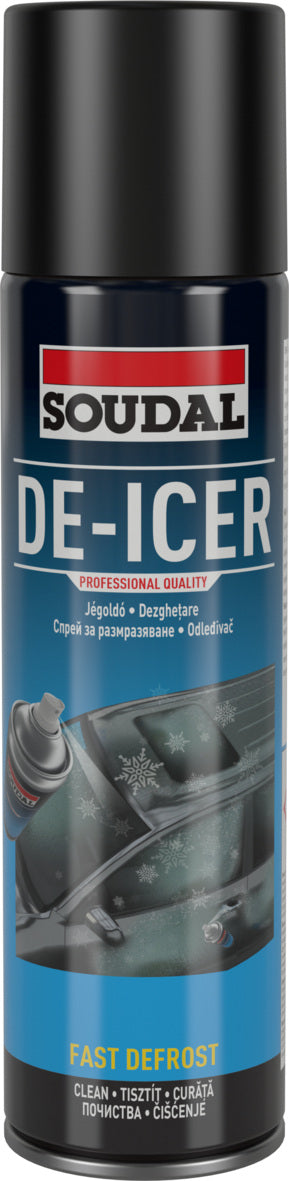 Спрей за размразяване на автомобилни стъкла 0.4 л,Soudal De-Icer