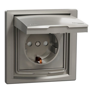 Контакт шуко със защита, 16A IP44, бронз Schneider Electric