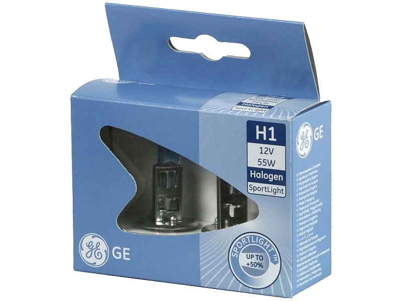 GE авто лампи к-т 2бр 12V H1 55W +50% 50310NHSU