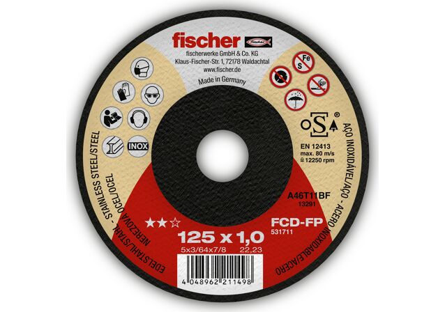 531711 диск за Inox FCD-FP 125х1.0х22.23 5х3/64х7/8 Fischer