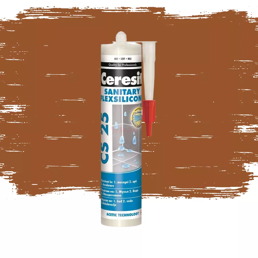 Санитарен силикон 280 мл CS 25 CERESIT