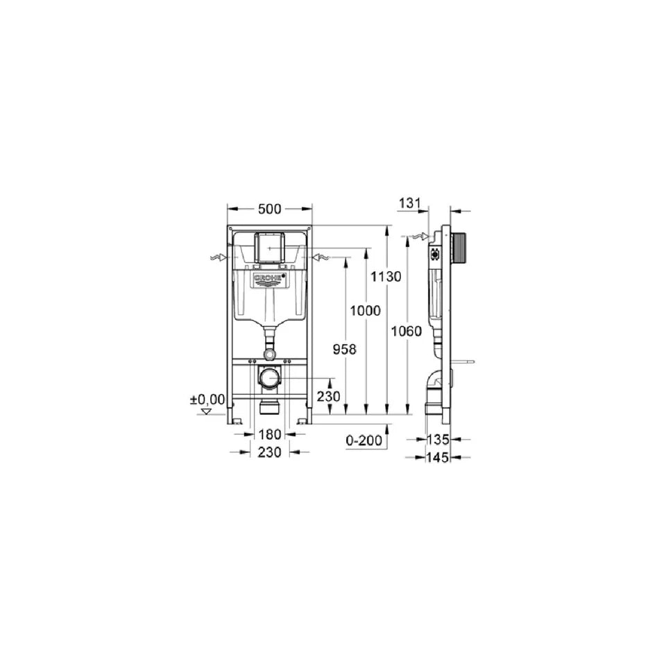 Комплект структура за вграждане 4 в 1 с керамика Solido Perfect