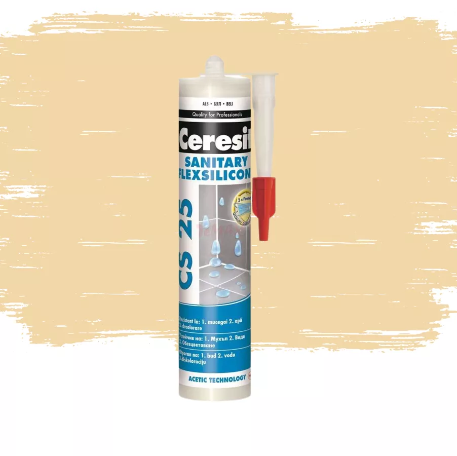 Санитарен силикон 280 мл CS 25 CERESIT