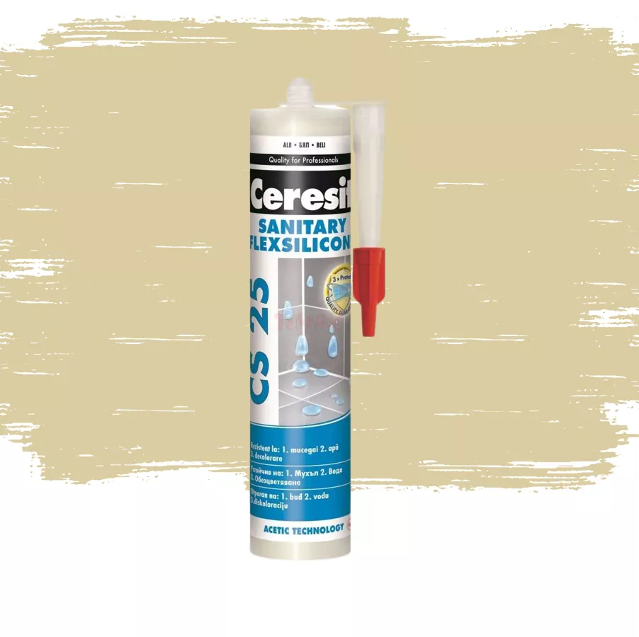 Санитарен силикон 280 мл CS 25 CERESIT
