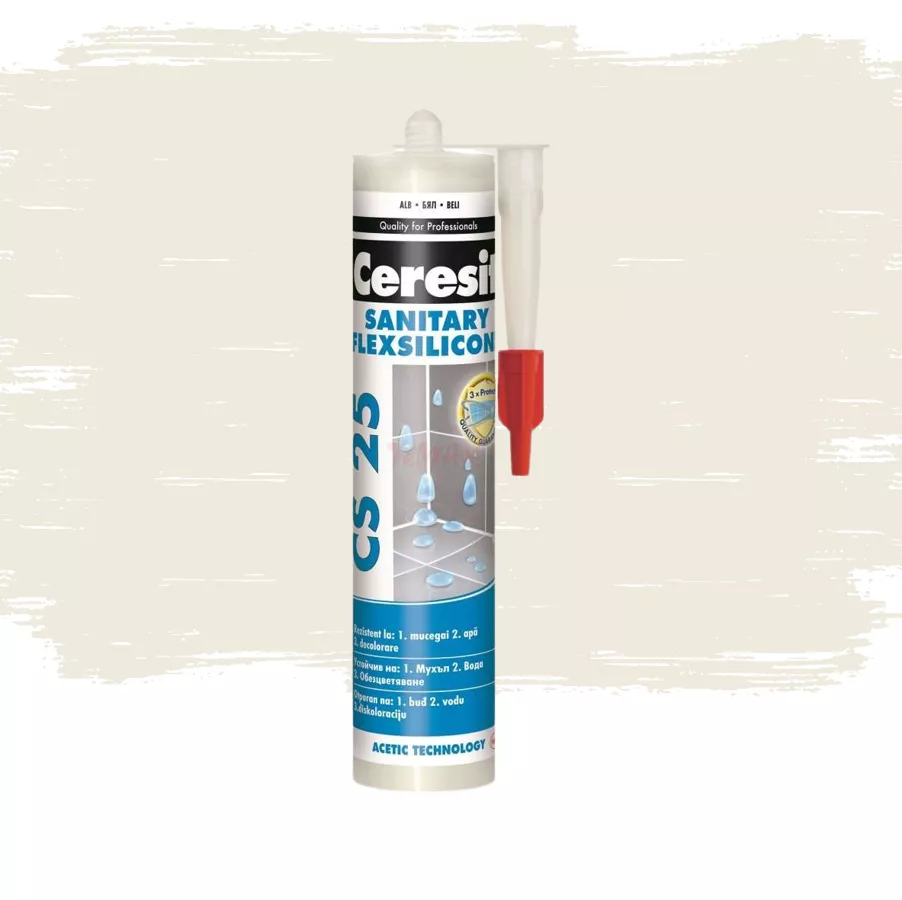 Санитарен силикон 280 мл CS 25 CERESIT