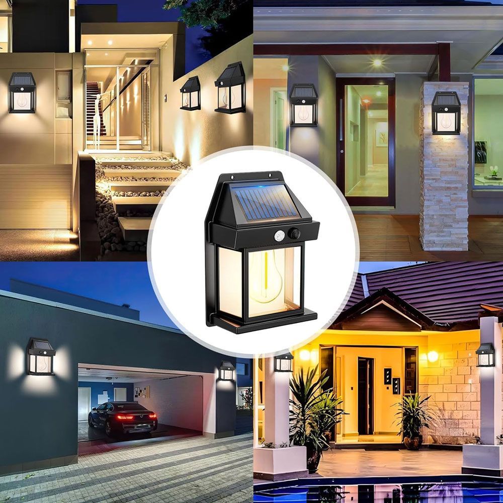 Соларно фасадно LED тяло със сензор CABANA SOLAR LED∙ PIR ∙ 3000K ∙ IP44