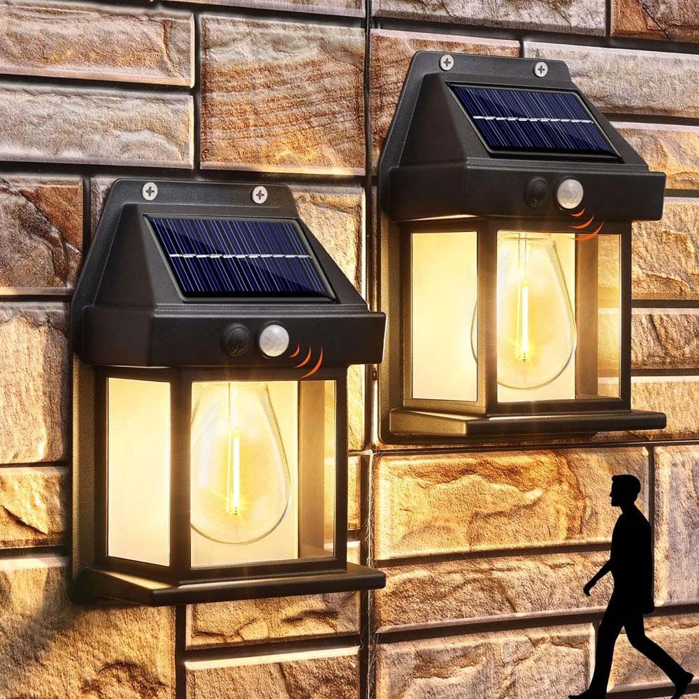 Соларно фасадно LED тяло със сензор CABANA SOLAR LED∙ PIR ∙ 3000K ∙ IP44