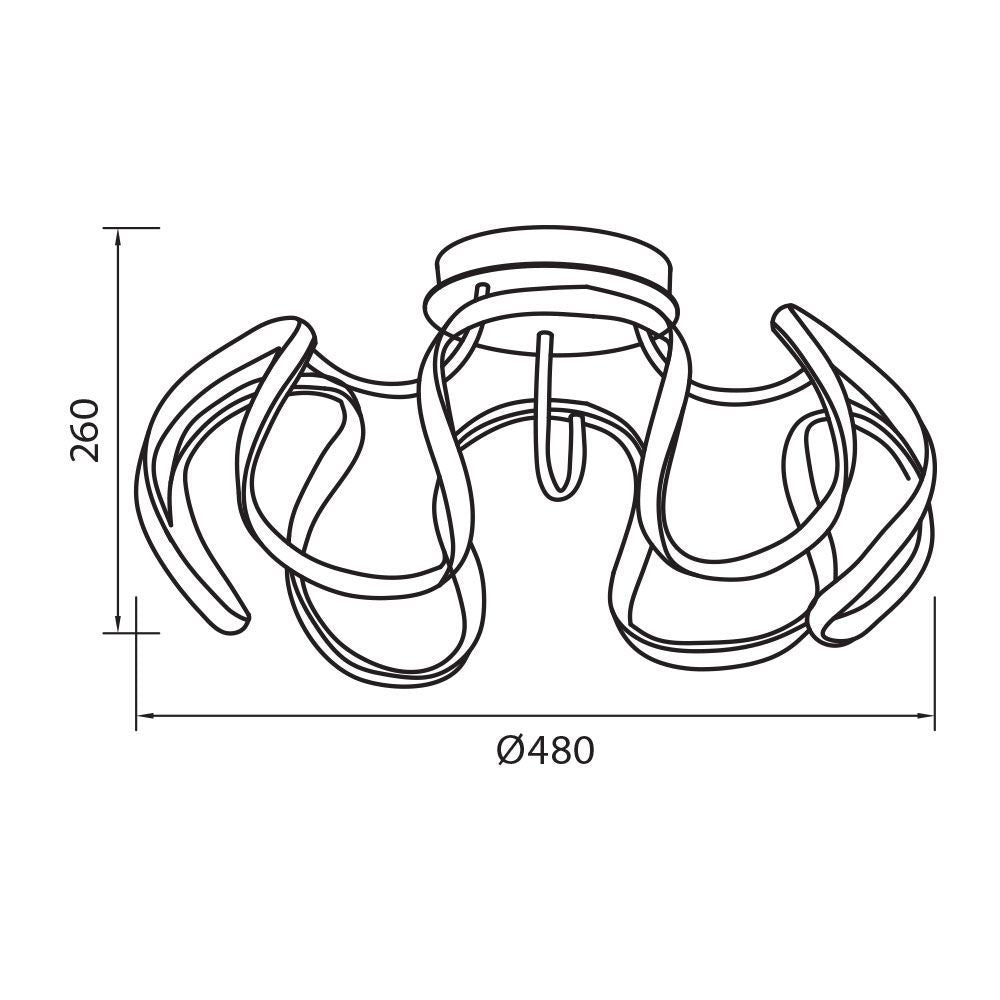 LED плафон MEANDRA-C LED ∙ 54W ∙ злато ∙ CCT-switch ∙ 3000-4000-6000K