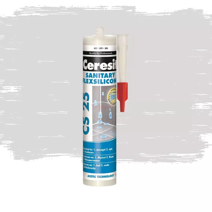 Санитарен силикон 280 мл CS 25 CERESIT