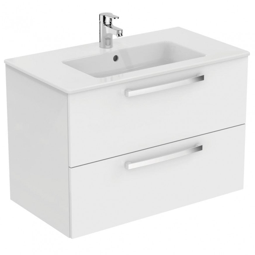 Долен шкаф за мивка Evrovit Tempo E0537WG Бял/Ideal Standart