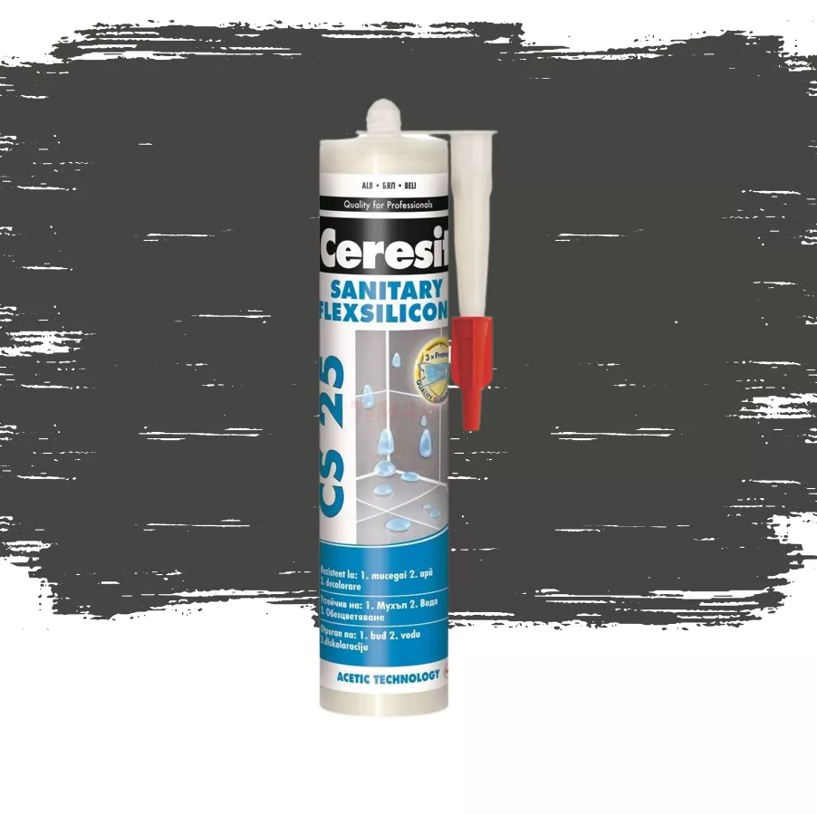 Санитарен силикон 280 мл CS 25 CERESIT