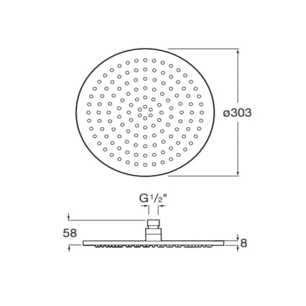 Метална душ пита ROCA RAINSENSE A5B3950RG0