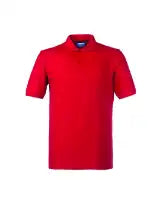 Тениска с яка LION 100% памук червена/ HH12107