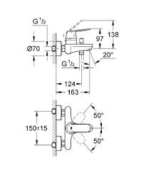 GROHE смесител за вана/душ а ръкохватки и розетка Eurosmart Cosmopolitan 32831000