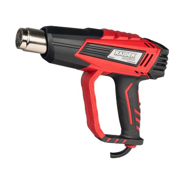 Пистолет за горещ въздух с LCD екран и куфар Raider Power Tools RD-HG28, 074316 - 2000 W, 600 °С, 300/500 l/min