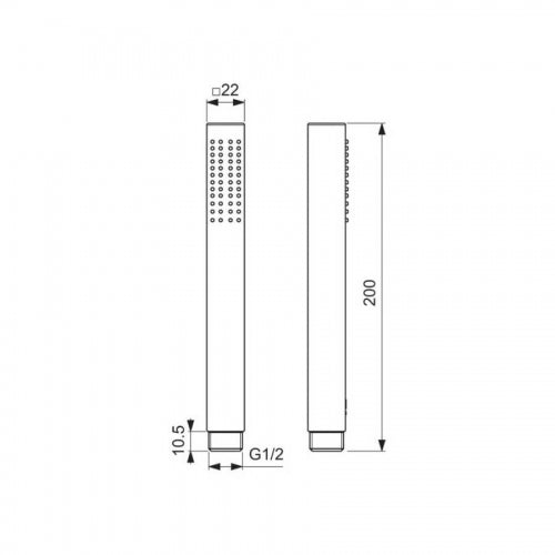 Ръчен душ Idealrain Stick Cube BD320AA/Ideal Standart