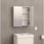 ПВЦ шкаф за баня горен 60х70х13.5см огледален ICP 6049-2/6070 WHITE/Inter Ceramic