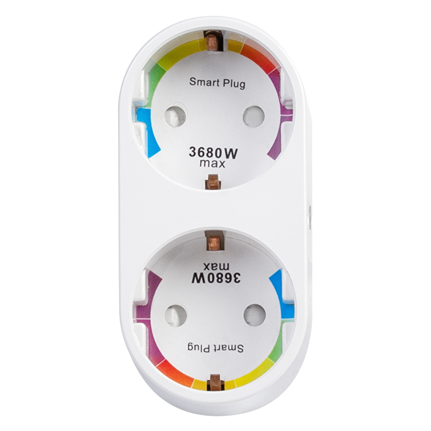 Wi-Fi Smart контакт, двоен, 16А, 3500W, 220-240V AC