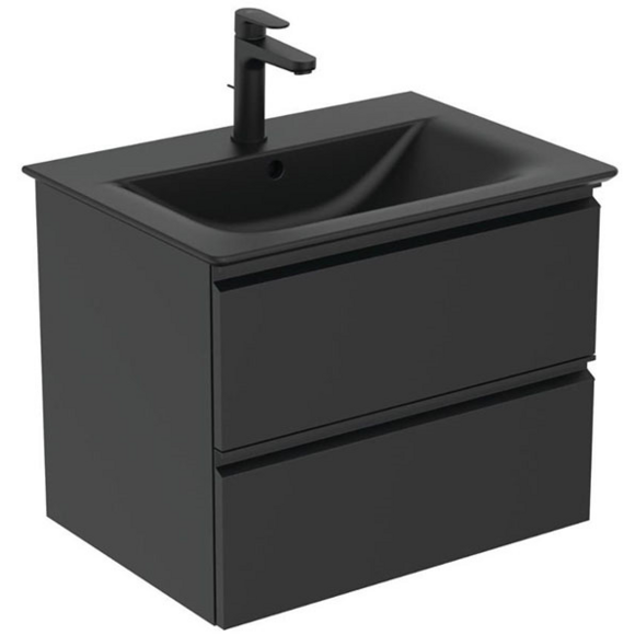 Шкаф за мивка 60 cm 2 чекмеджета, система с плавно затваряне + T3510V3 мивка за мебел 63 cm