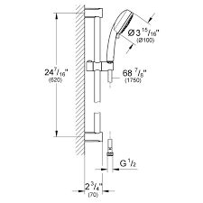 GROHE душ комплект с тръбно окачване Tempesta Cube110 /27579003