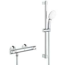 GROHE термостатен смесител с тръбно окачване Grotherm500 + ръчен душ Tempesta100 /34796001