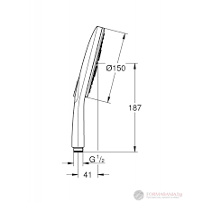 GROHE ръчен душ с 3 струи Rainshower SmartActive 150/26590000