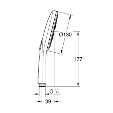 GROHE ръчен душ с 3 струи Rainshower SmartActive 130/26574000