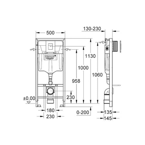 Структура за вграждане GROHE RAPID SL 3 в 1