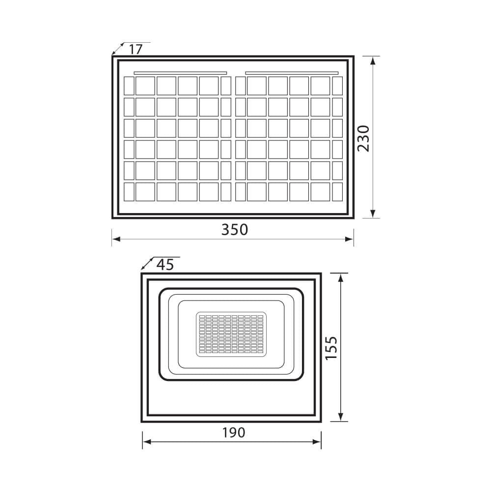 LED прожектор със соларен панел Isola 30w IP65/VIVALUX4473