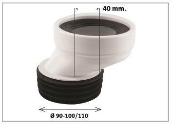 Гофр.връзка за WC с маншон EASY FLEX ф40/50-45см 2006045